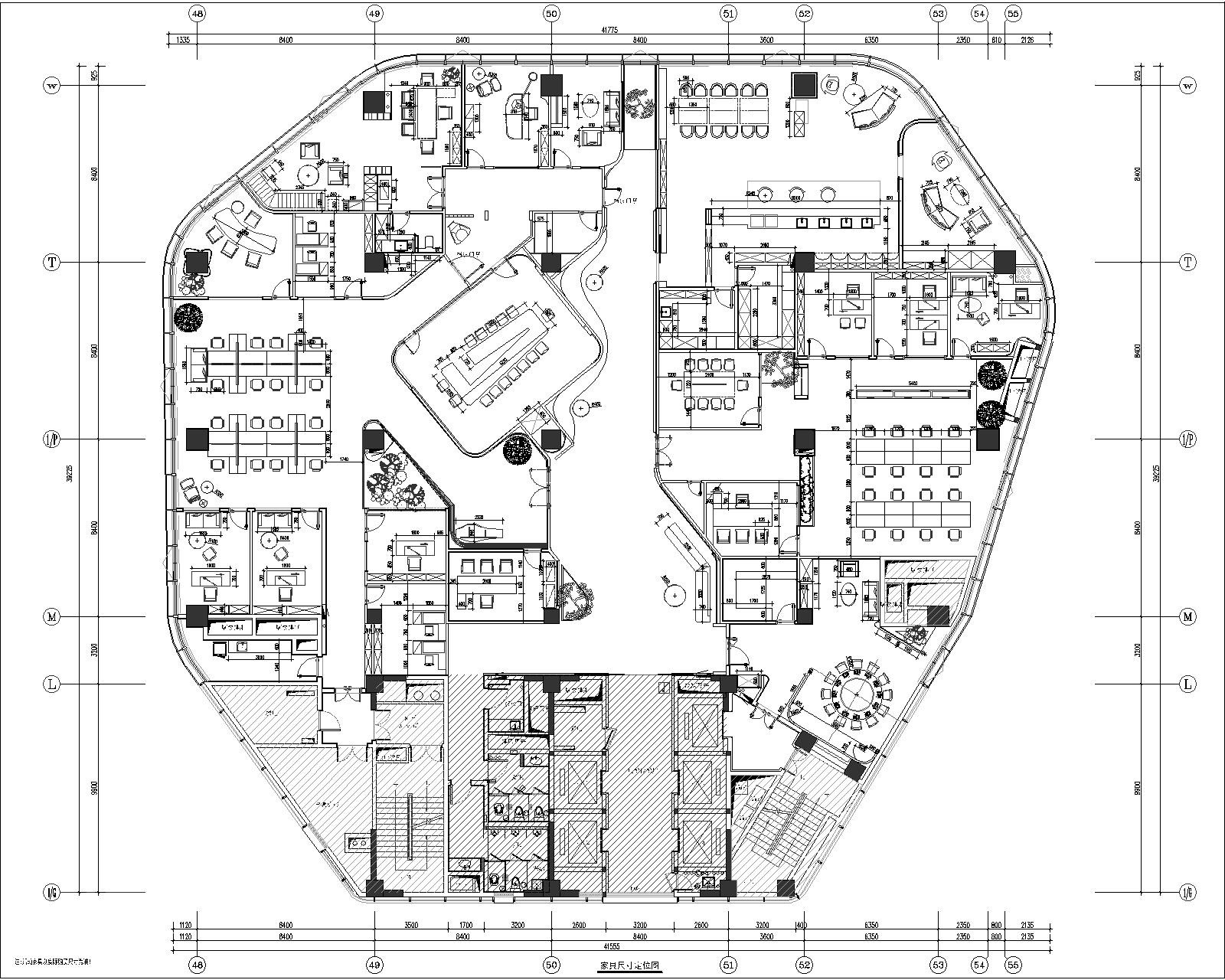 福建外滩壹号某集团办公室室内灯光设计