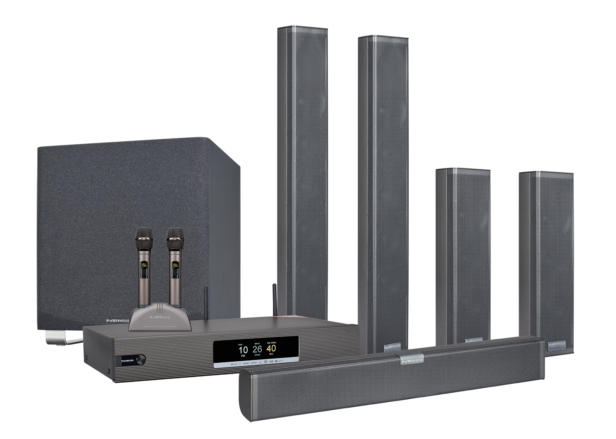 派对屋星舰系列至臻版5.1CH音柱式智能影K音响