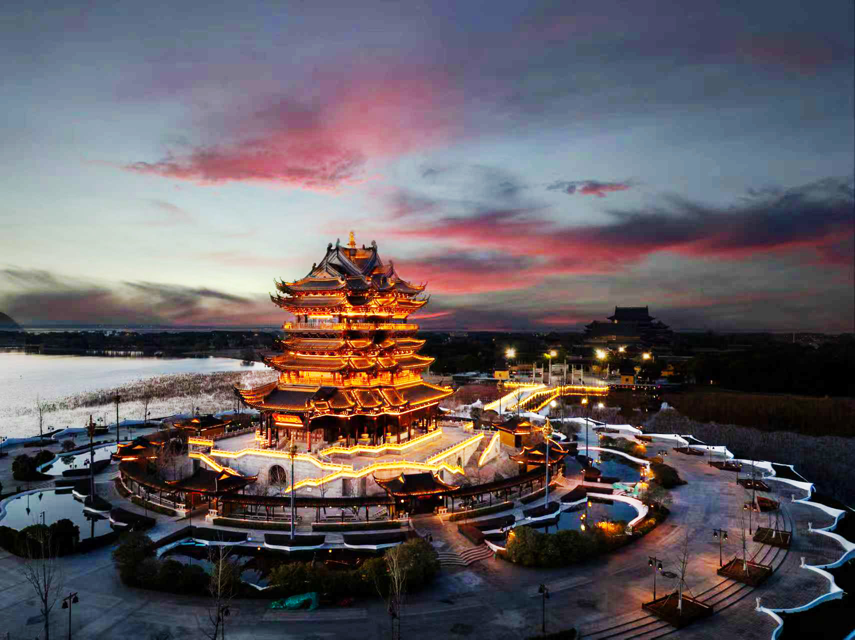 苏州重元寺灯光秀