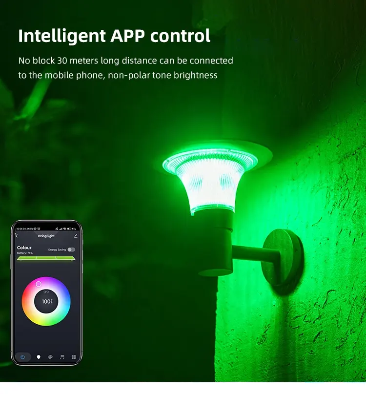 新款条纹小飞碟太阳能壁灯