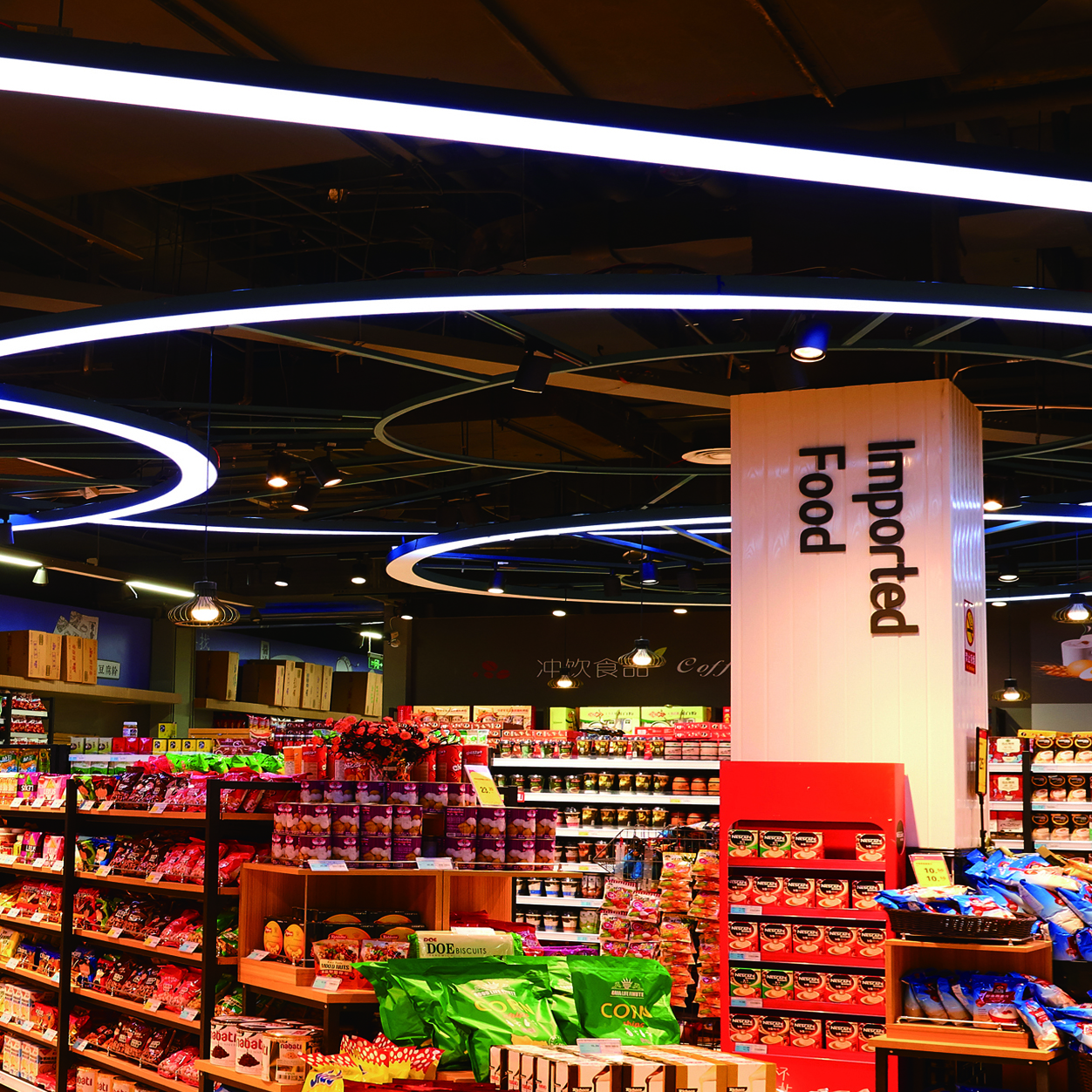  大型軟膜燈具 異形燈 線條燈 非標定制形狀