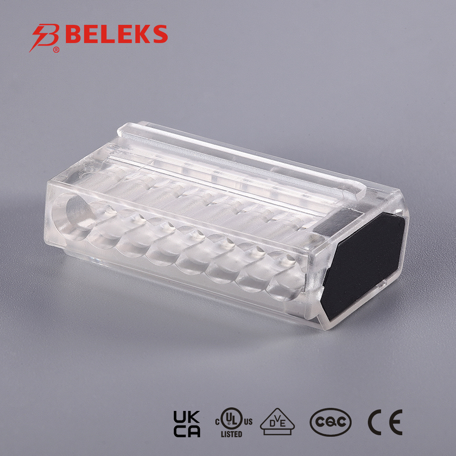 BELEKS 八位照明用免螺丝快速接线端子P01-82