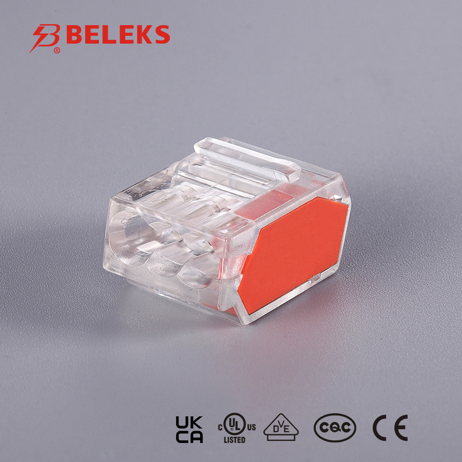 BELEKS P01系列450V三位直插式快速照明接线端子