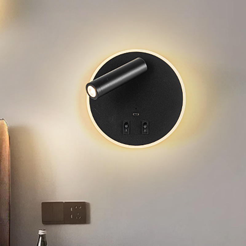 无线充电壁灯无布线室内壁灯卧室墙壁装饰壁灯