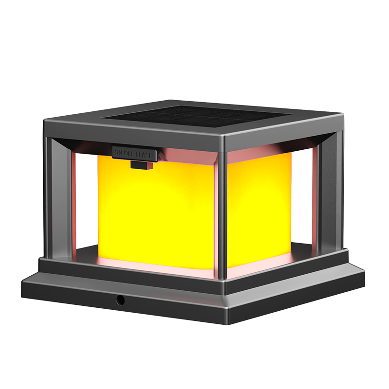 太阳能火焰柱头灯