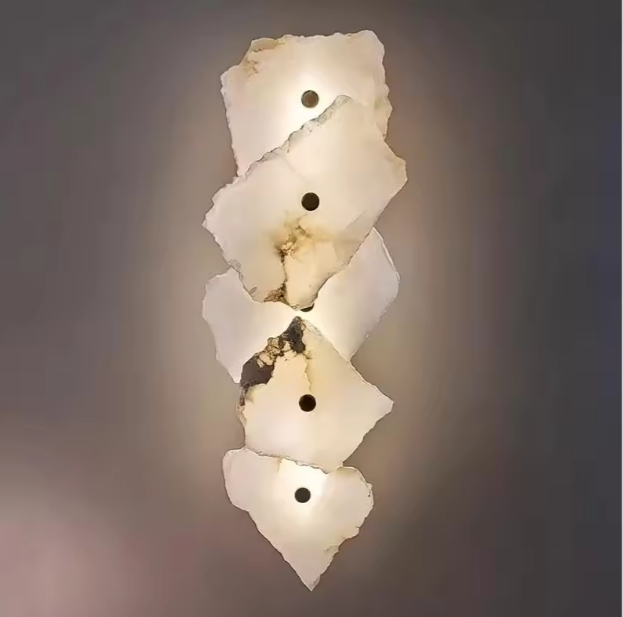 酒店灯奢华西班牙天然雪花石膏壁灯