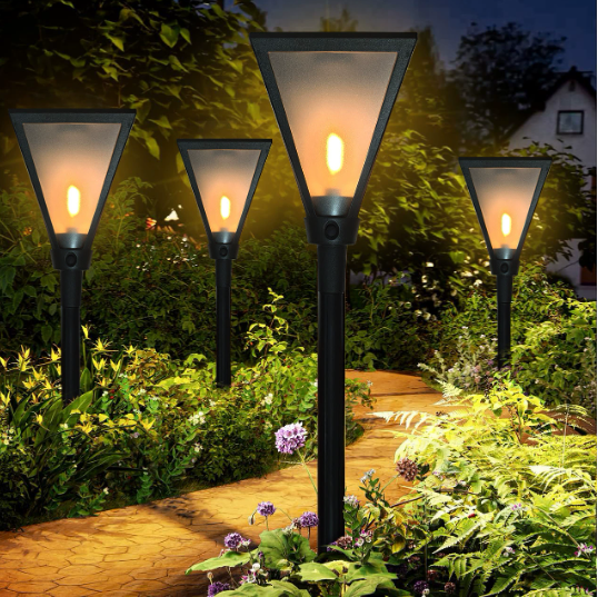 跨境新款太阳能钨丝灯户外防水花园庭院别墅草坪装饰照明景观灯