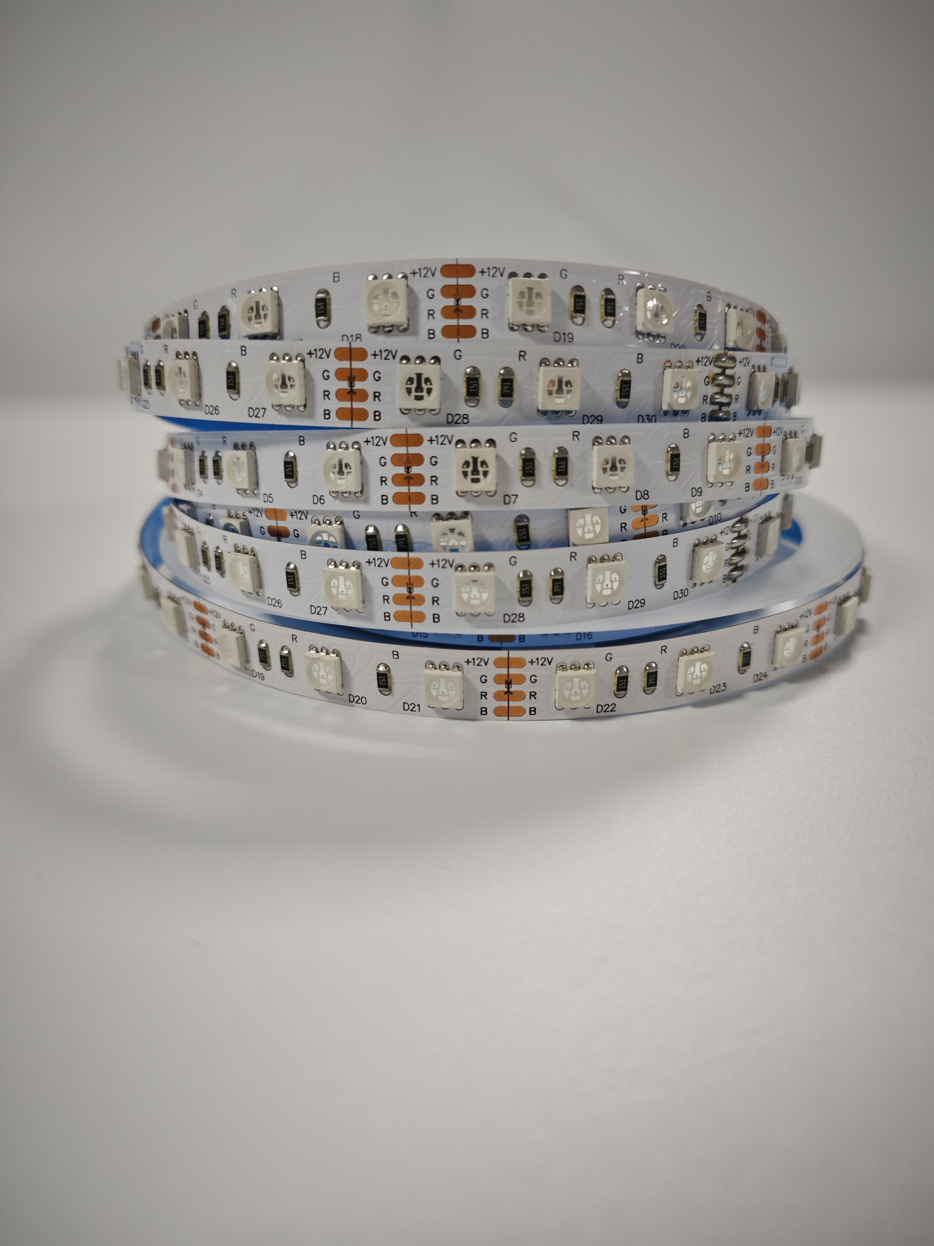 12V七彩60灯RGB白板裸板