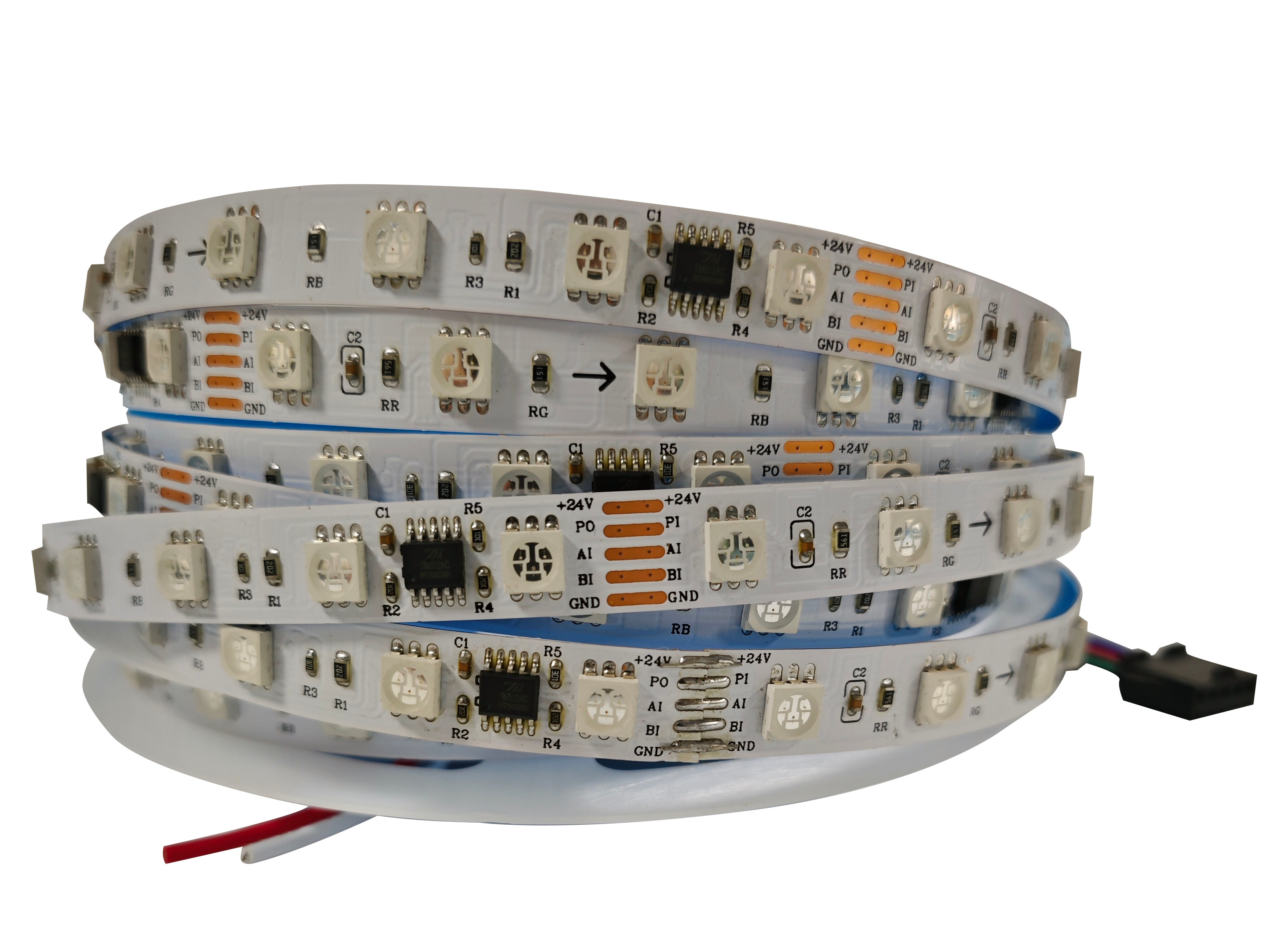 24VTM512AC板10段60灯RGB白板裸板