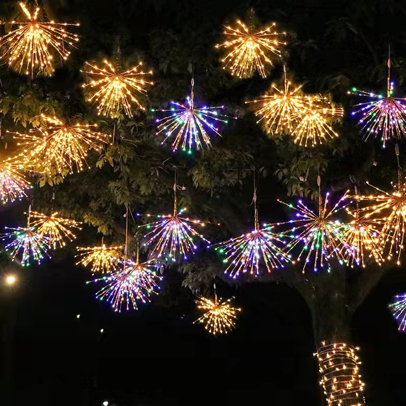 led烟花灯户外防水工程亮化挂树景观灯节日庭院街道亮化装饰灯
