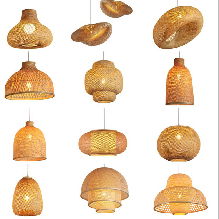  Rattan Bamboo Retro Chandelier