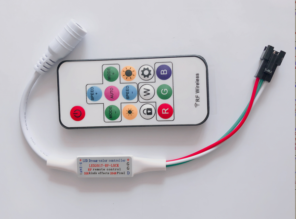 RF14按钮/17按钮，带锁迷你彩色控制器