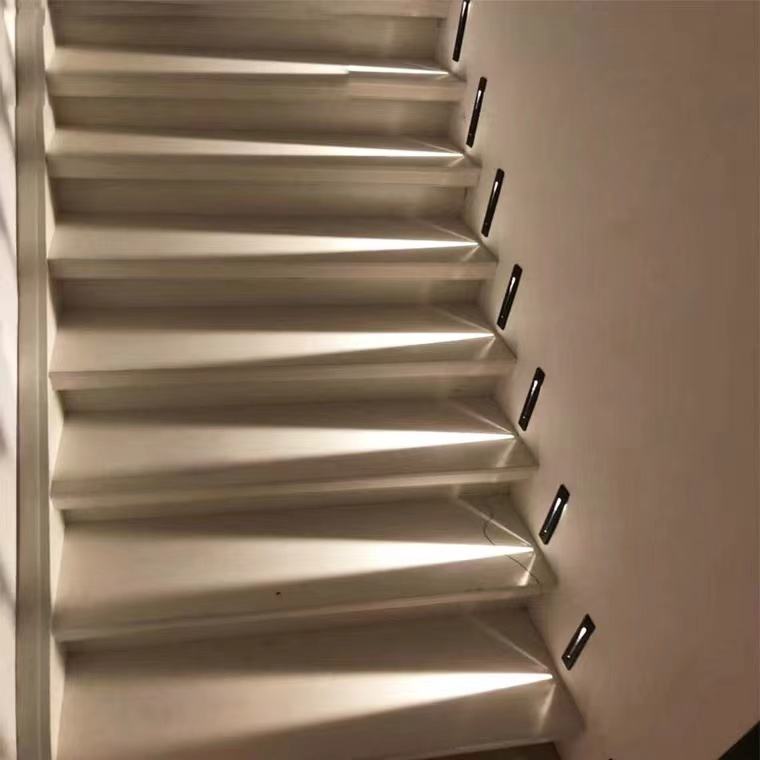 现代室内家居角 3w 脚灯嵌入式运动传感器LED台阶灯