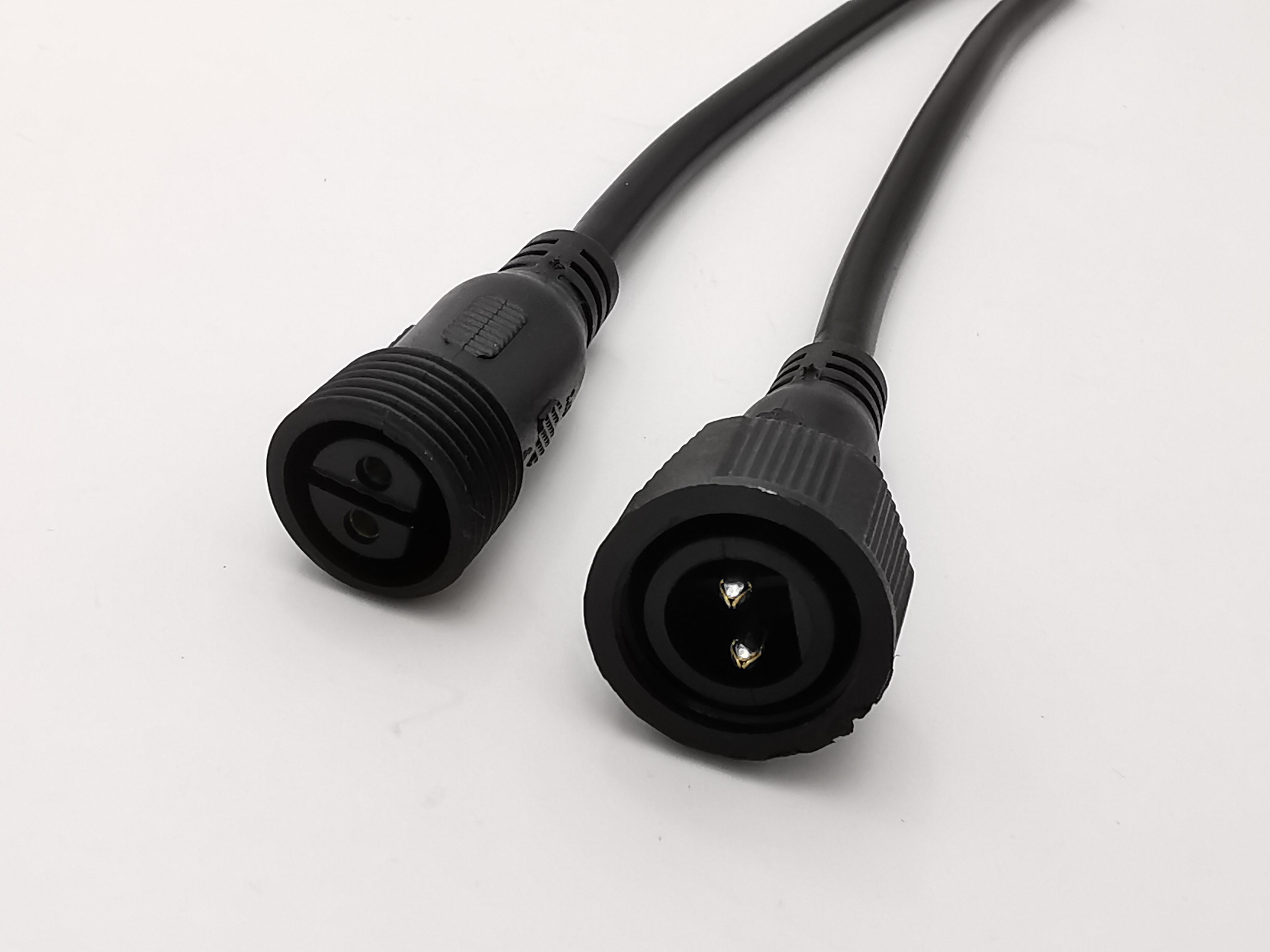 中头防水插 PVC防水连接器 多颜色模组路灯防水线