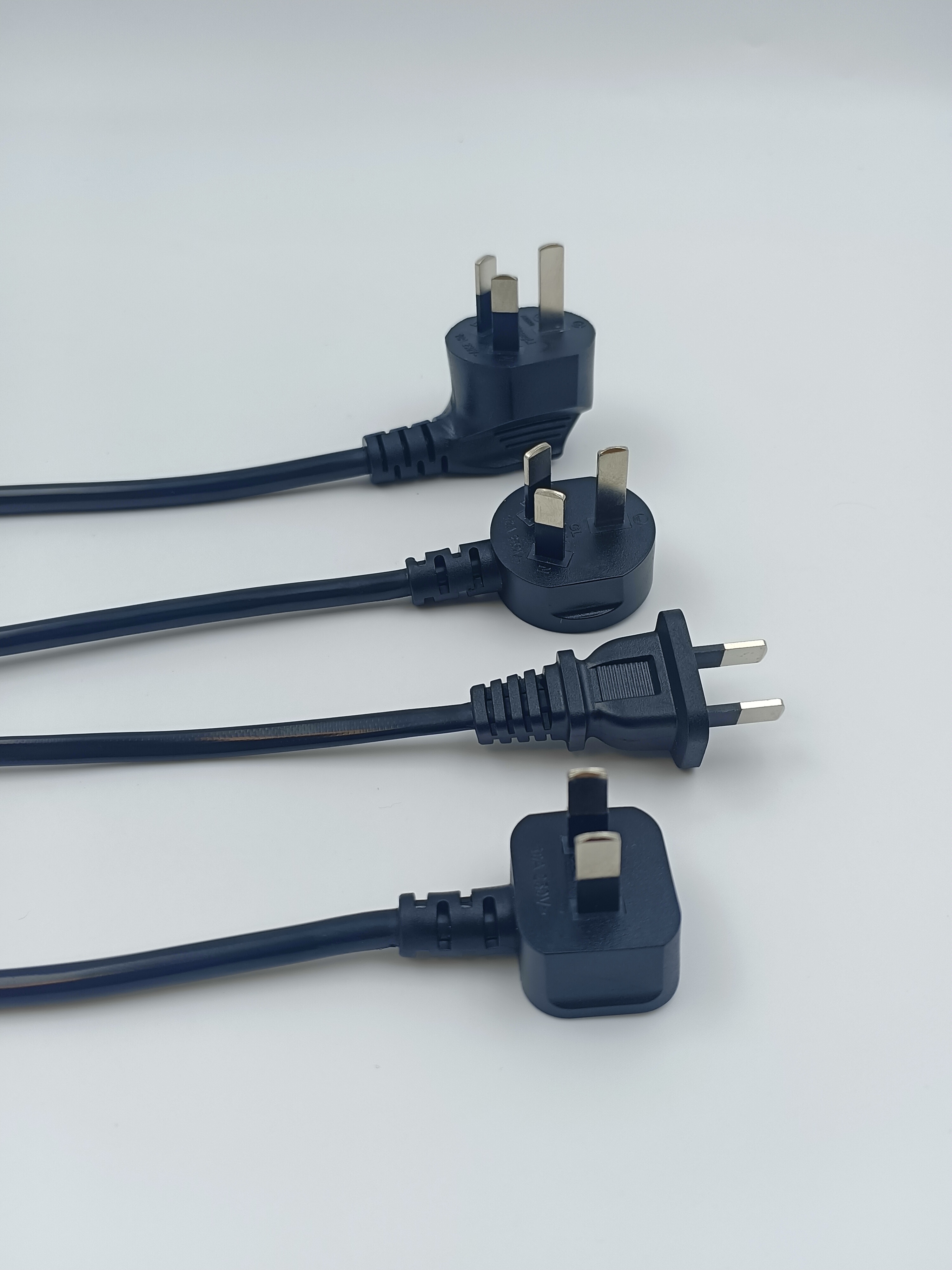 新国标二插AC插电源线3c认证可加8字尾加开关扁线