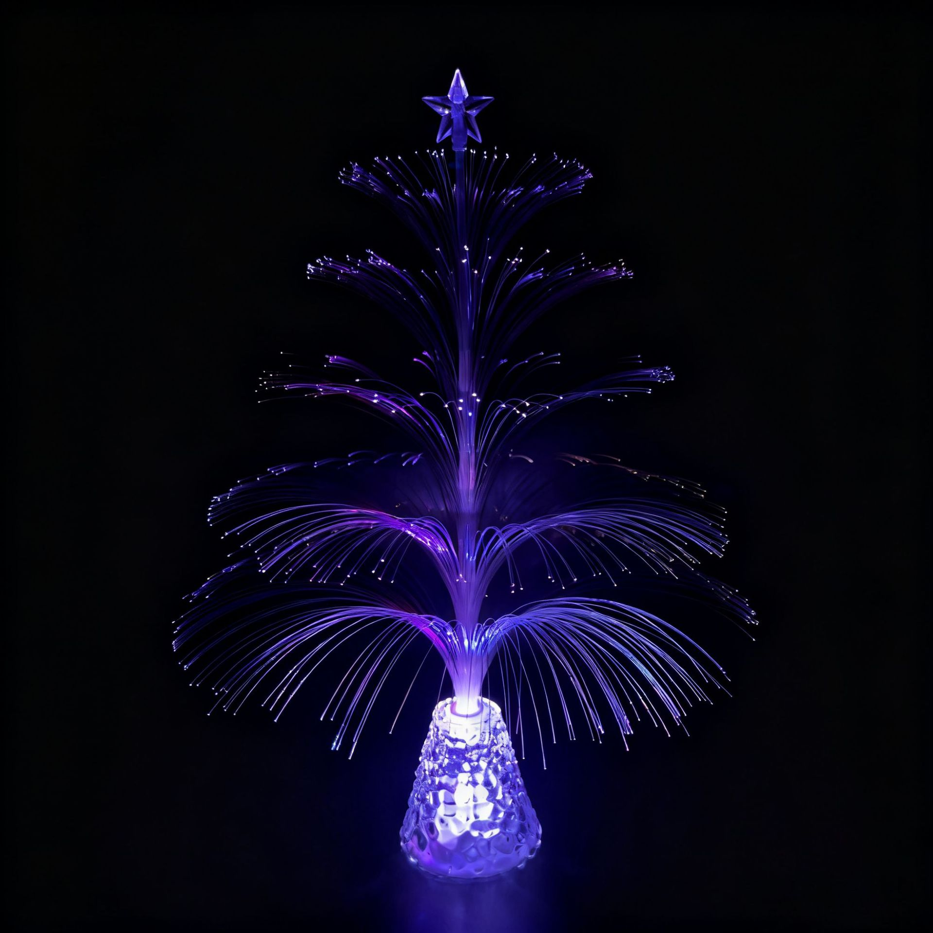  水波紋透光底座五層圣誕樹(shù)小夜燈