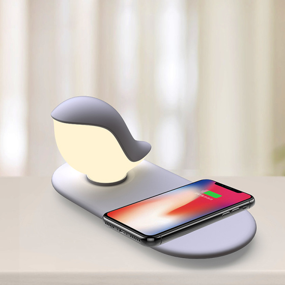 小鸟无线充夜灯