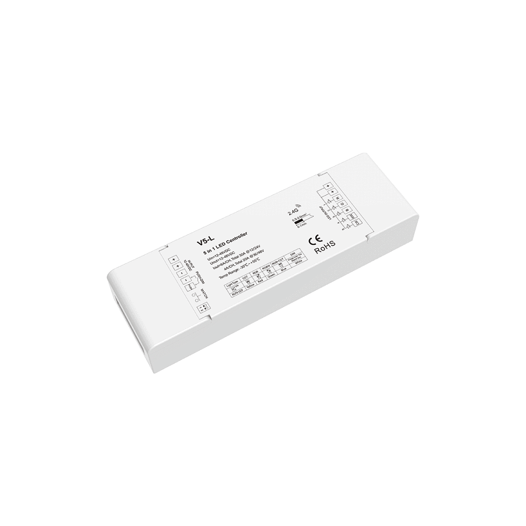 12-48VDC 5路*6A RF+Push调光 RGB+C