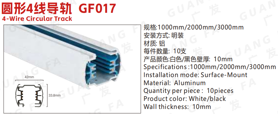 圓形4線導軌  GF017                 