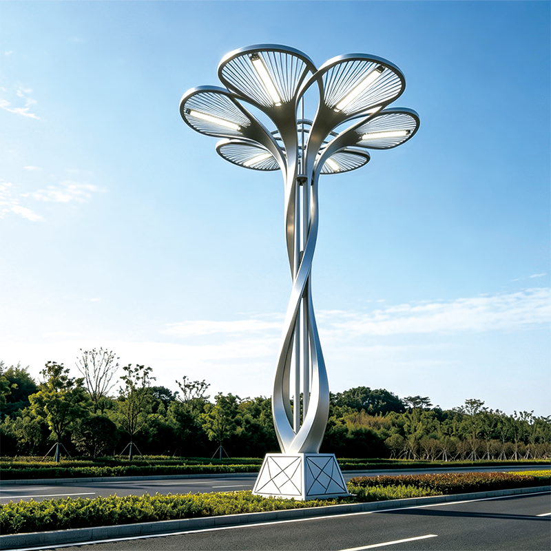扭轉樹形 LED 高桿路燈