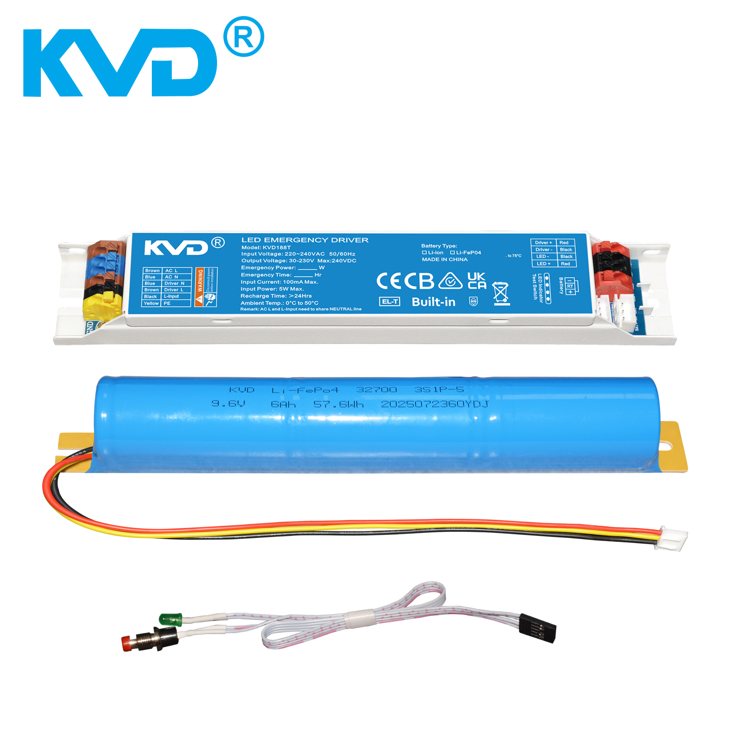 超薄LED应急电源通用10W-70W三防灯应急5W1.5小时