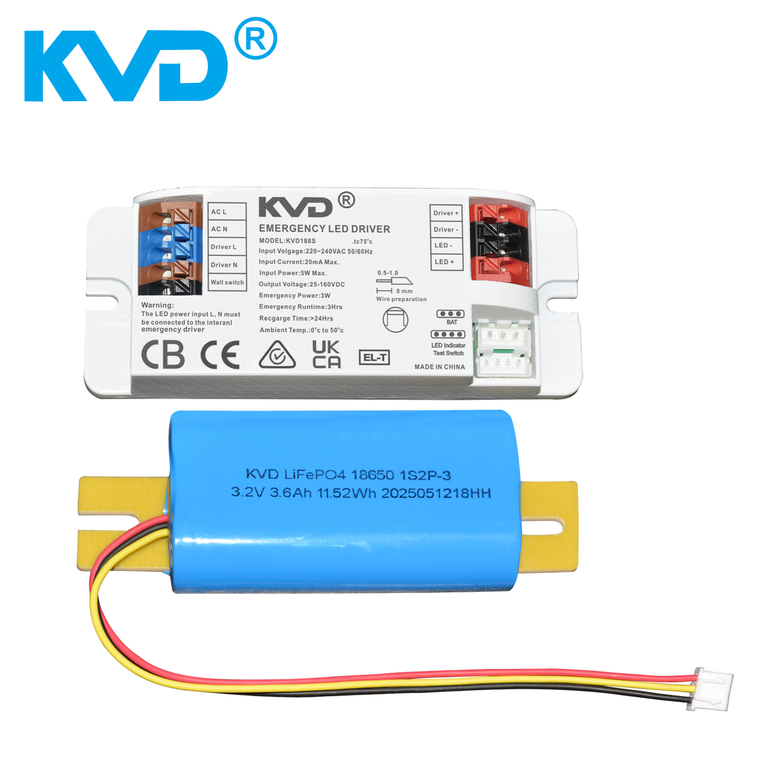 KVD188S新品LED应急电源带磷酸铁锂电池应急持续3H