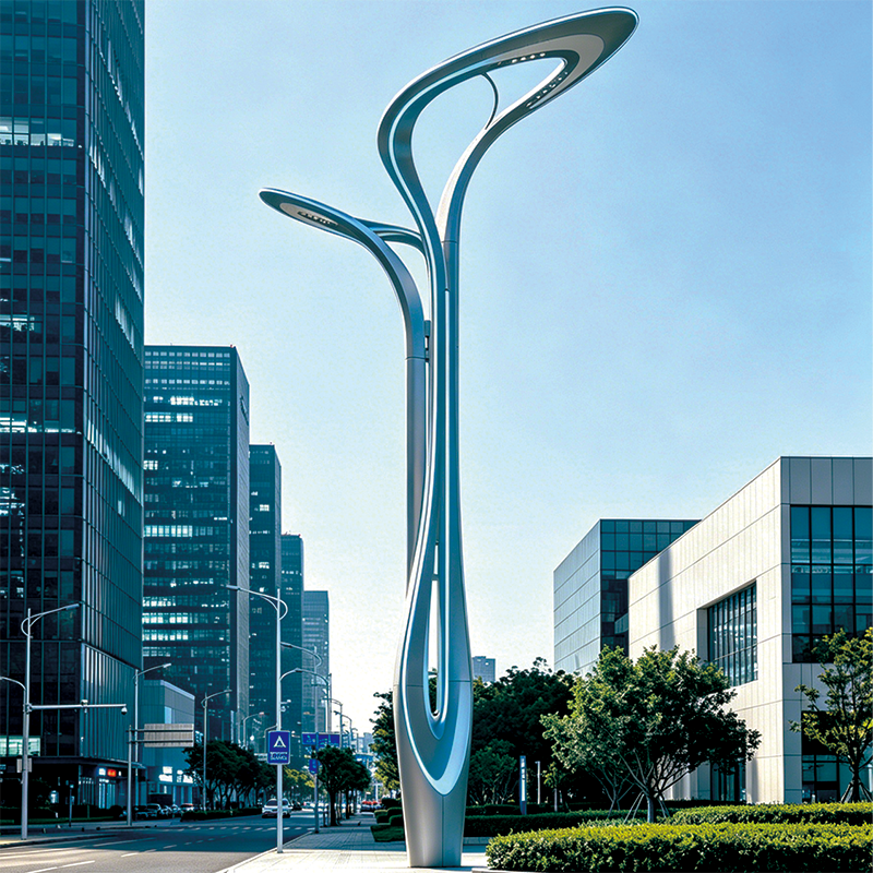 現(xiàn)代流線鏤空藝術(shù) LED 景觀路燈
